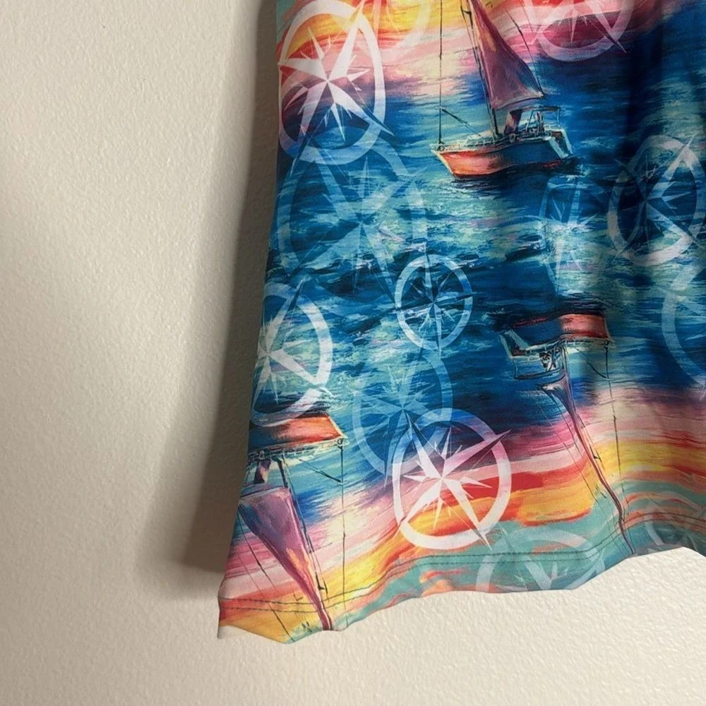 Rejane Monetti Women's Sailboat Compass Print Skort XS